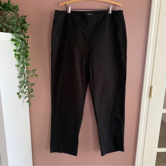 Talbots Pants - Talbots classic side zip straight leg pants black size 12